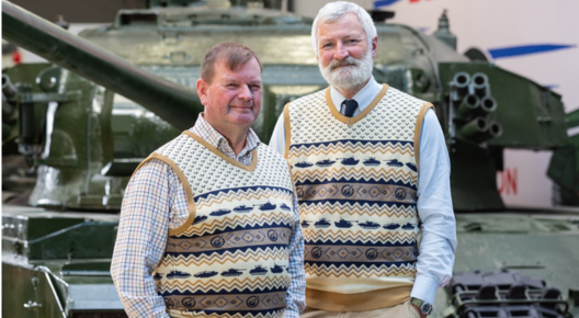 Tank Top feature image 2 older men wearing knitted tank tops