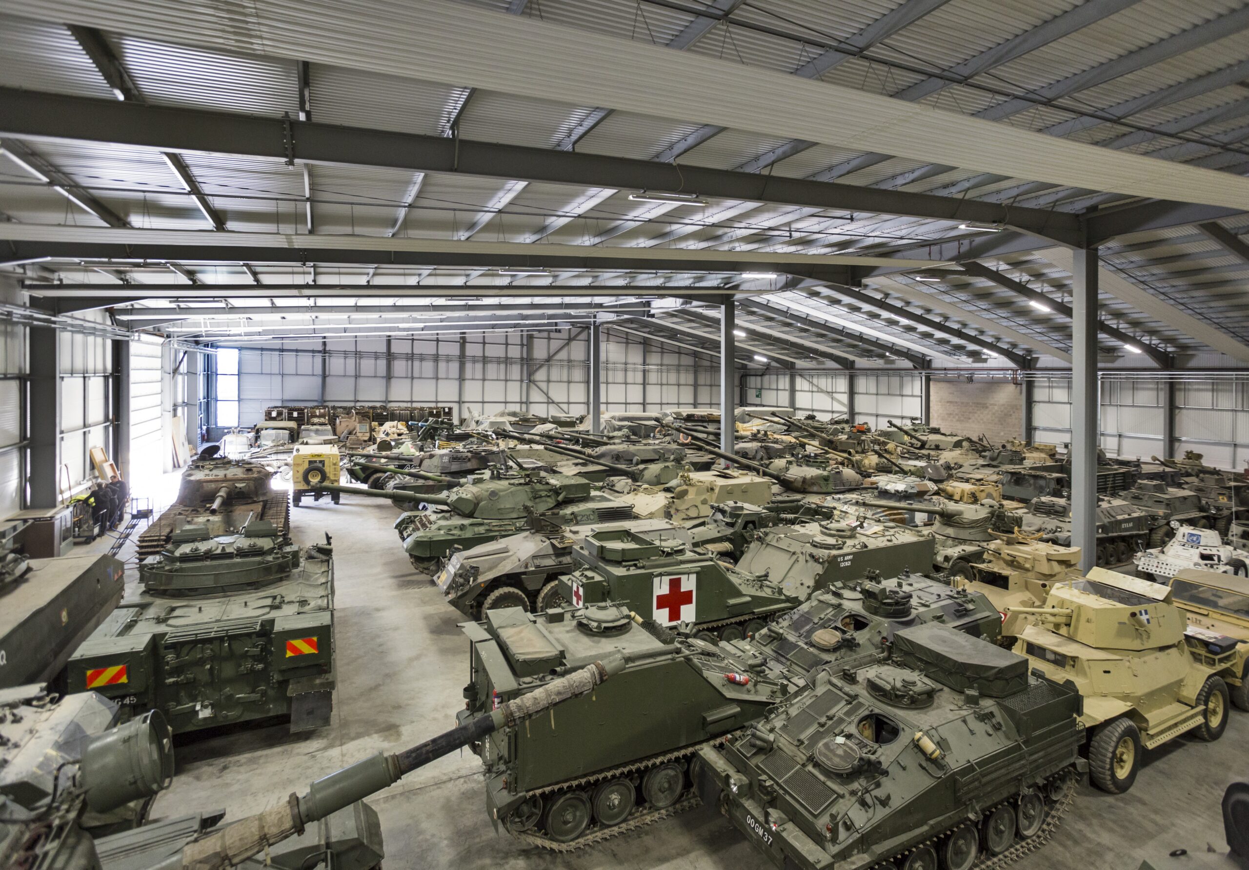 The VCC interior. Large shed with tanks and ATV's