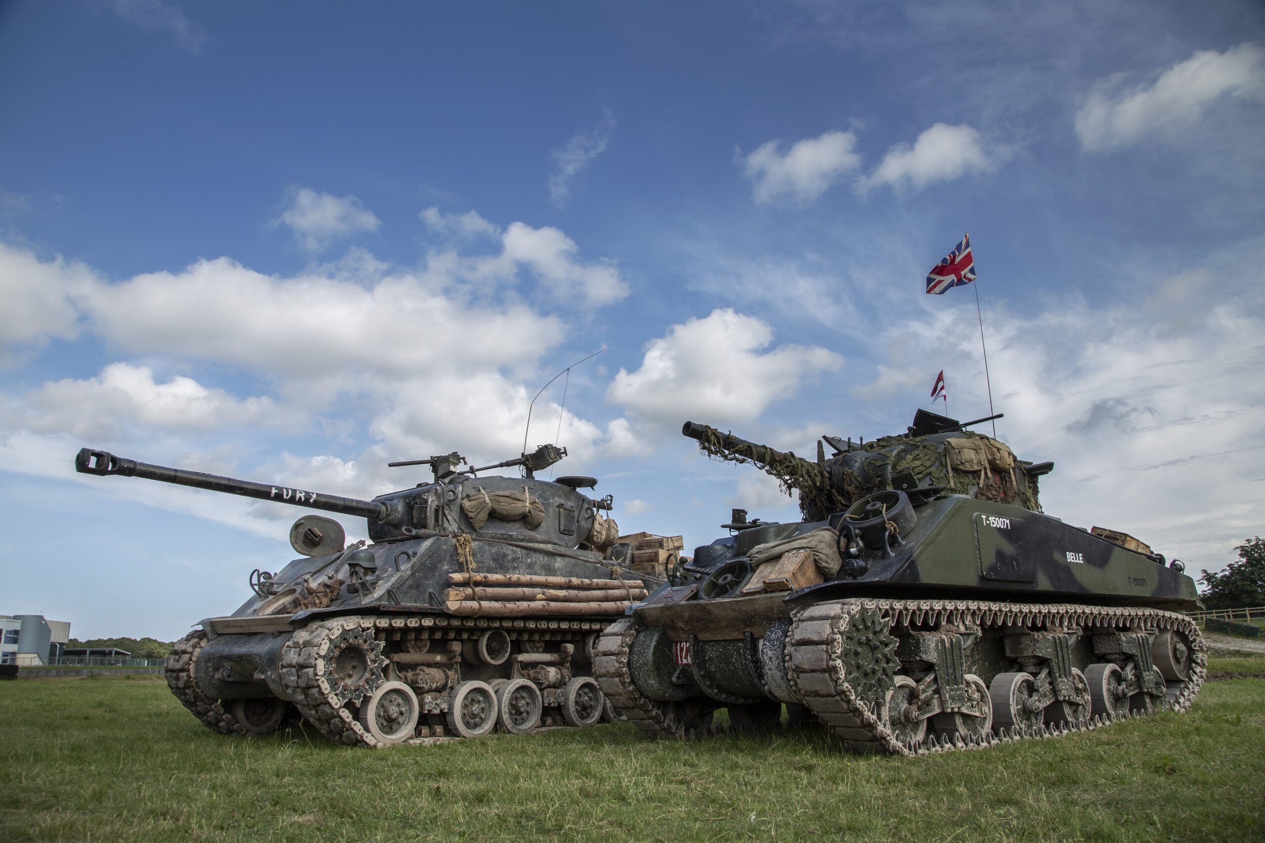 Tiger Day 15_1022 ‘Fury’ on the left and a 75mm-armed tank next to it.